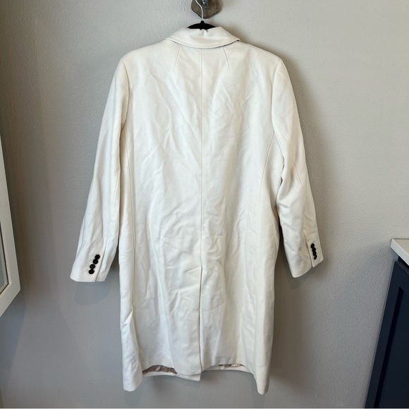 NWOT J. Crew Double-Breasted Topcoat Coat Italian Wool-Cashmere Blend Ivory 16 - Picture 9 of 13